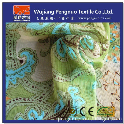 75D Printing Crepe Chiffon for Women's Dress